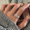 PANJBJ 925 Sterling Silver Irregular Geometry Ring for Women Versatile Minimalism  Accessories Jewelry Party Gift Dropshipping