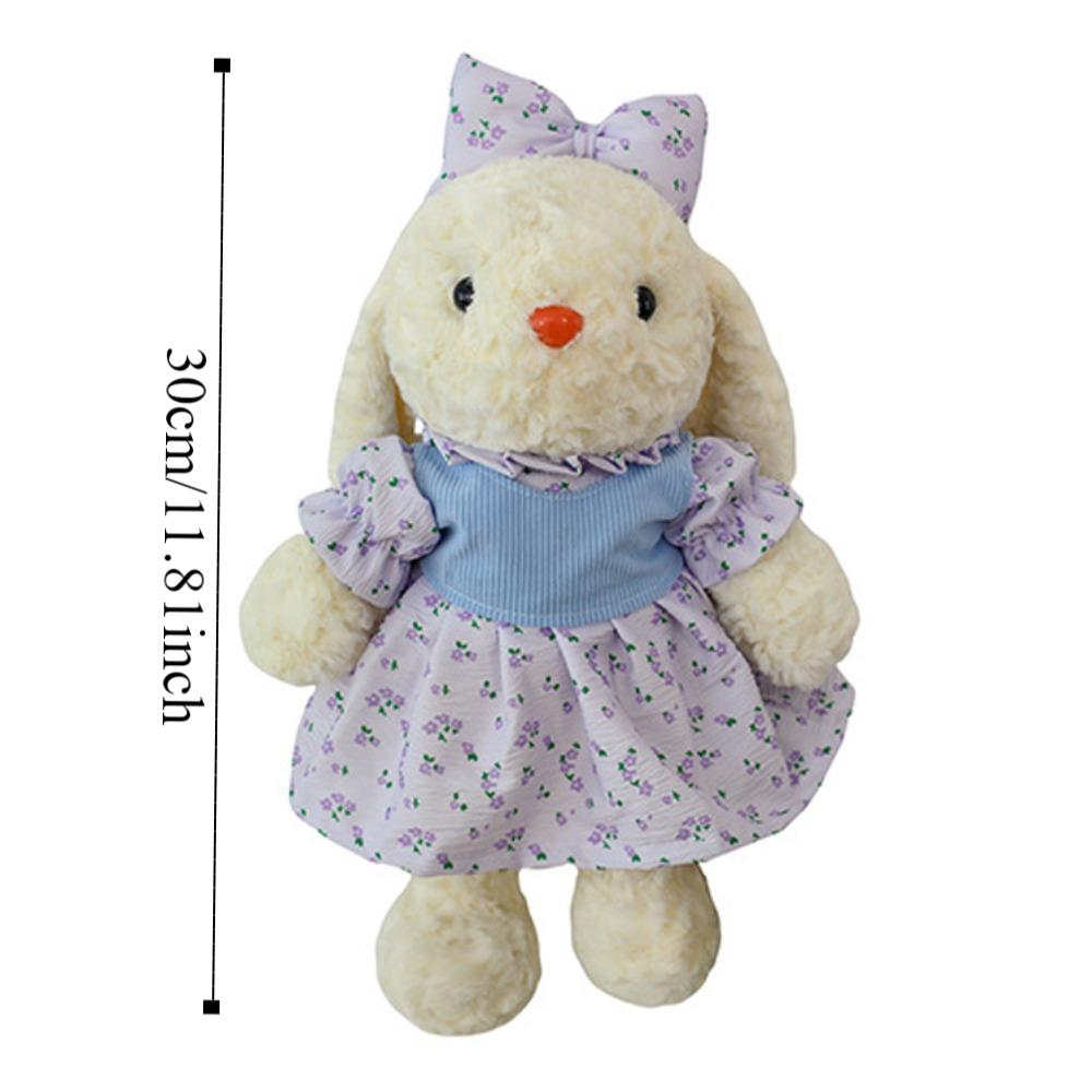 Cartoon Animal Animal Dressed Bunny Doll Colorful Dress Rabbit Soft Doll  Kids Boy Girl