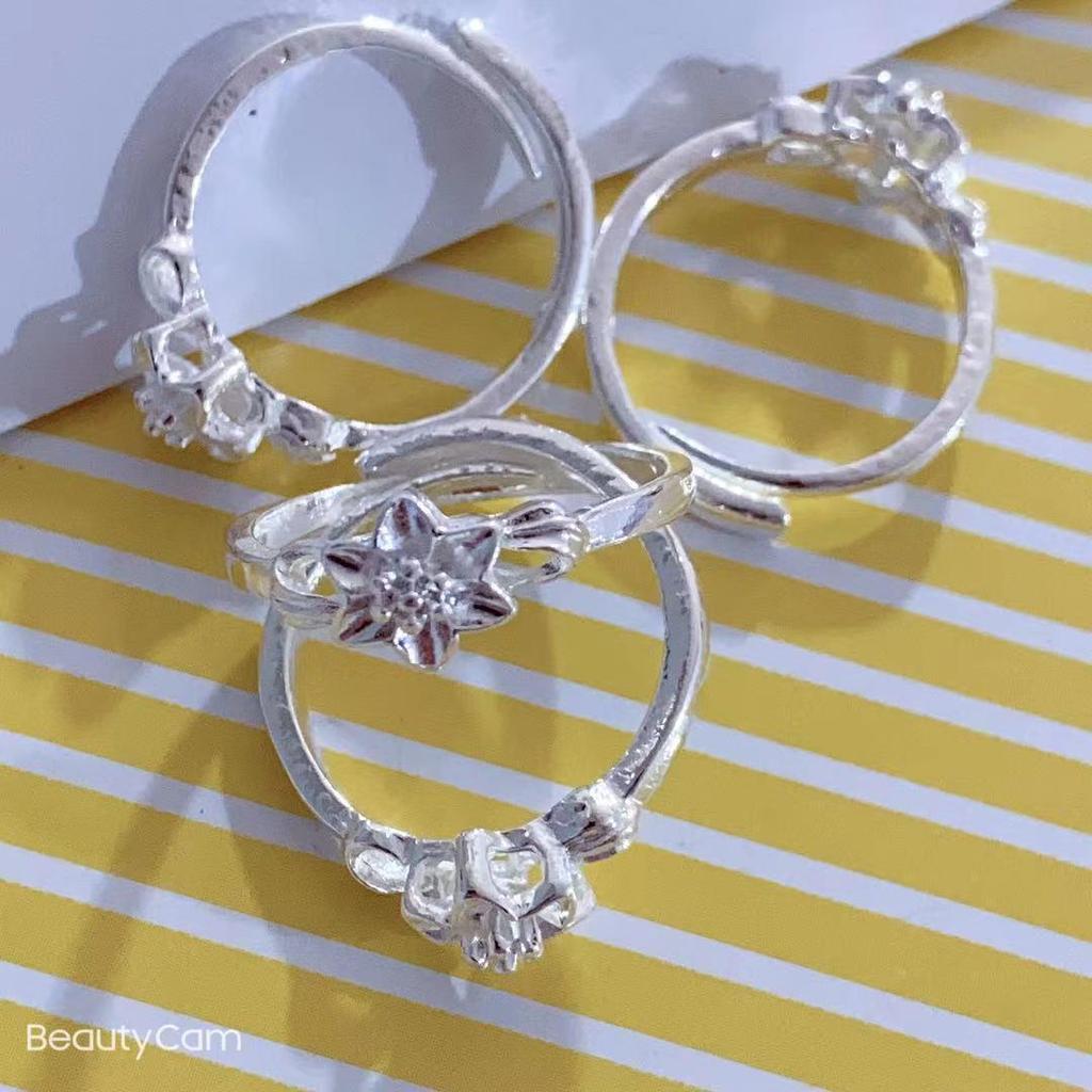 Bransoletka z gwiazdkami posrebrzana na Walentynki dla kobiet - Modny prezent w stylu Douyin dla przyjaciółki