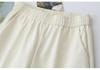 2026 Spring High Waist Plus Size Elastic Cropped Pants for Women: Slimming, Casual Banana Style