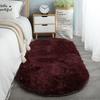 Living Room Tie-Dye Oval Silk-Wool Rug Plush Rug Bedroom Bedside Rug Cloakroom Decorative Floor Mat