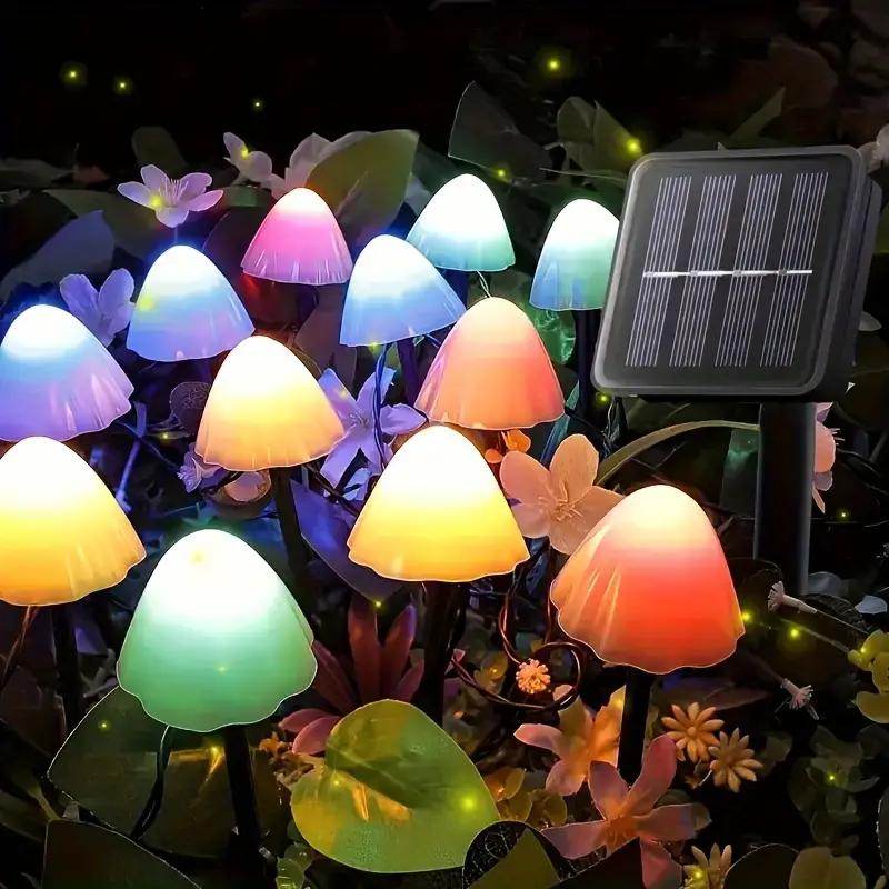 1pc 20/30 LED Solar Small Mushroom Lights Outdoor Garden Decoration Solar Fairy Lights For Yard Porch Wedding Party Lawn Decor