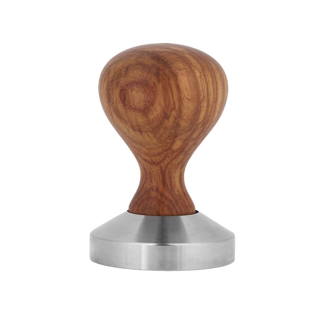 Wooden Handle Espresso Powder Flat Press Ergonomic Design Coffee Press  Coffee Brewing