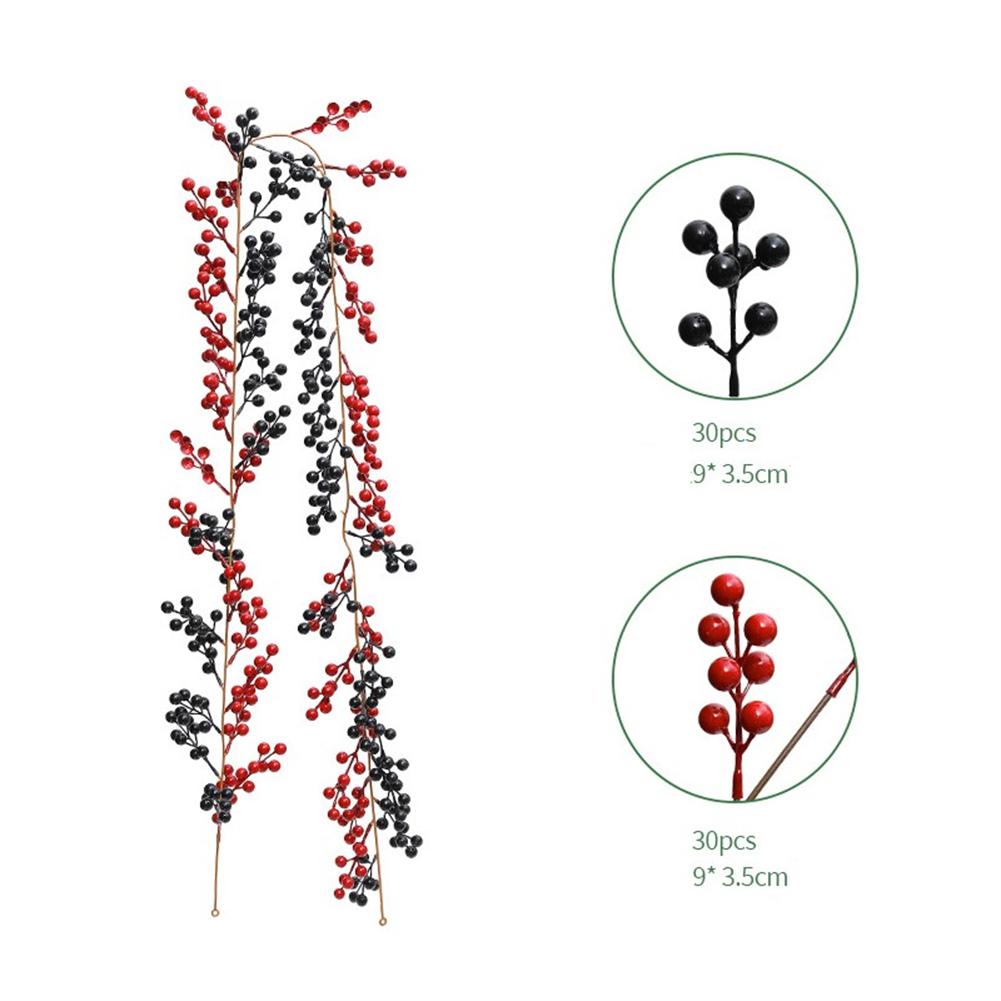 Vibrant Red Berry Garland 6FT Artificial Vine for Christmas Parties and Crafts