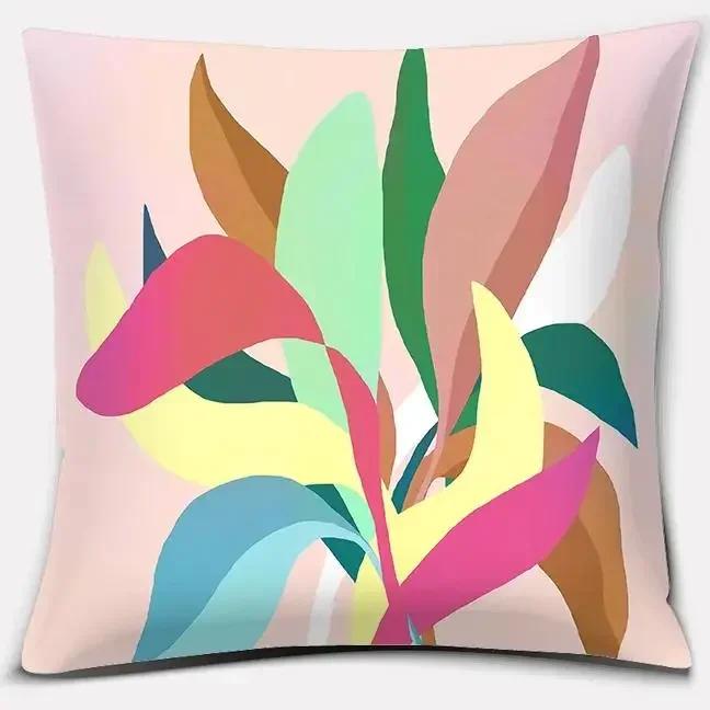 Abstract Leaf Series Pillow Gift Home Office Decoration  Bedroom Sofa Car Cushion Cover Case
