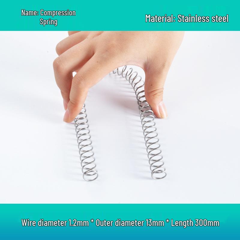 Steel Wire Compression Spring, 1.2-50mm Diameter, Long, Thin & Durable, Yellow, 300 Available