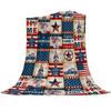 Thanksgiving Pumpkin Blanket Super Soft Flannel Throw Blankets Pumpkin Turkey Maple Leaf Gnome Plaid Blanket Plush Blankets Gift