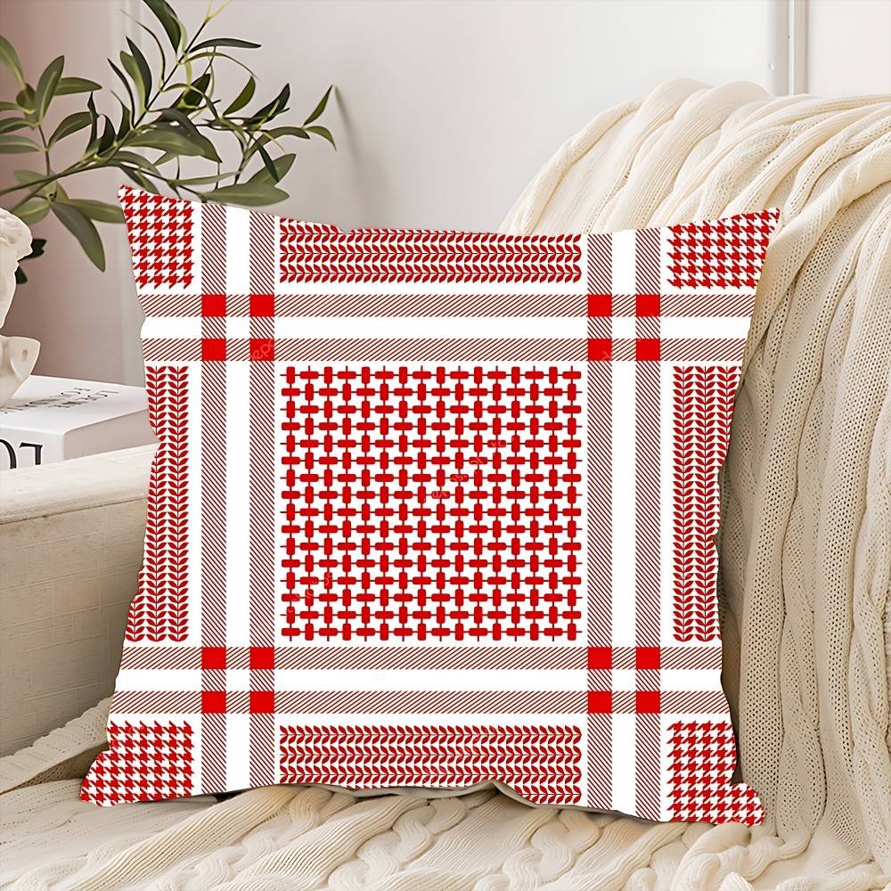 

Fashion A-Arabic K-Keffiyeh Pillow Case Cushion Cover Soft Cute Throw Pillow Case For Car Sofa Pillowcase Polyester With Zipper 16x16Inch