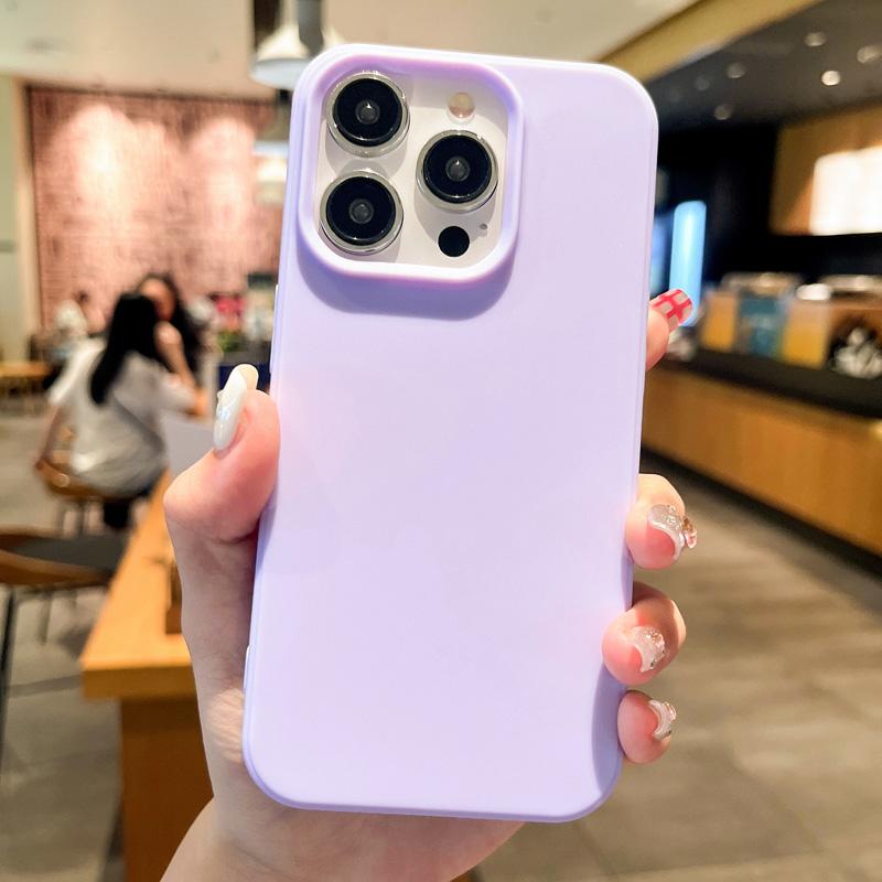 Fashion Candy Colors Soft Phone Case for IPhone 16 12 14 13 15 Pro Max 14Plus Camera Bumper Shock Protection Matte Cover Coque