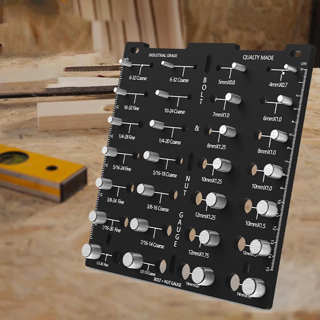 Nut And Bolt Thread Checker Metric And Imperial Nue Thread Measuring Checker Screw Measuring Ruler For Construction Plumbing