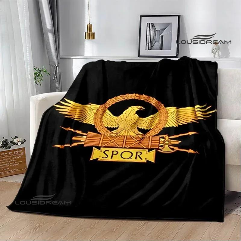 Římské logo SPQR tištěné deky Dětská teplá deka měkká a pohodlná deka domácí cestovní deky dárek k narozeninám
