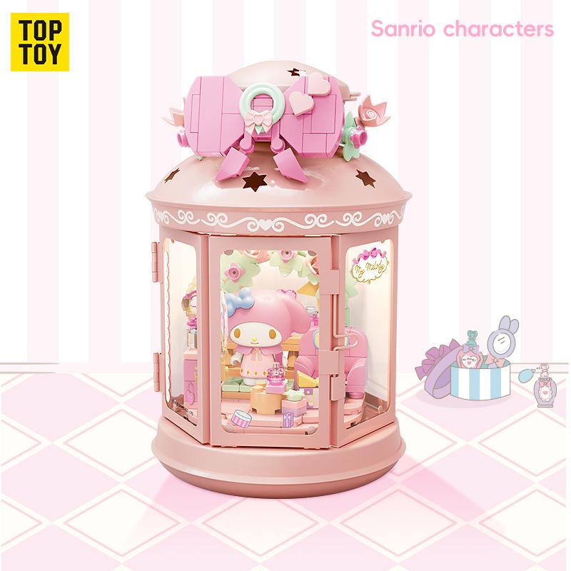 Construction Blocks Night Light Series Game Assembly Kuromi Pochacco Kawaii Decorative Construction Blocks Girl'S Birthday Present