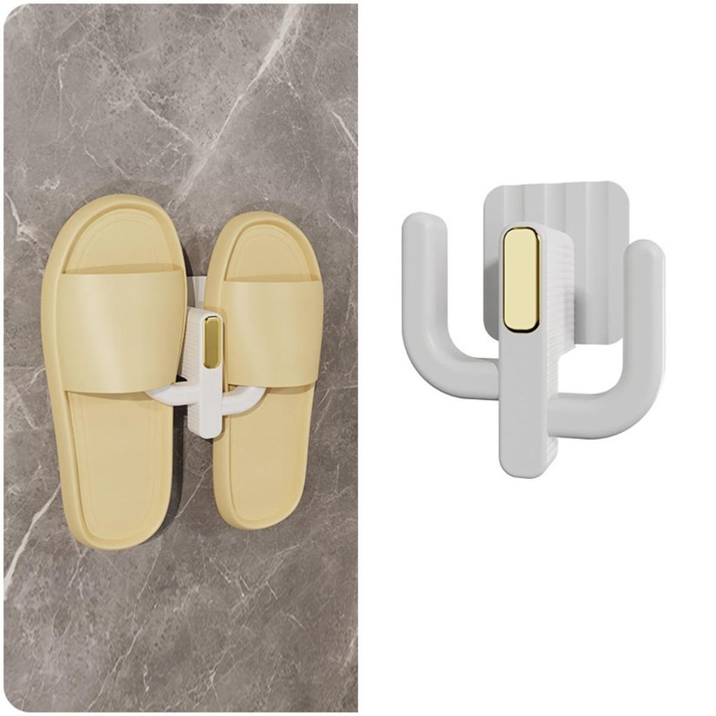 Slipper Rack Self-adhesive Bathroom Simple Hook Toilet Drainage Rack Wall Mounted Stand Bedroom Storage Hook Shoe Drying Rack