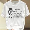 Cute Funny Cat Meme Graphic Print Tshirts For Women Summer Casual Fashion High Street Tops Vintage Oneck Short Sleeve Tees