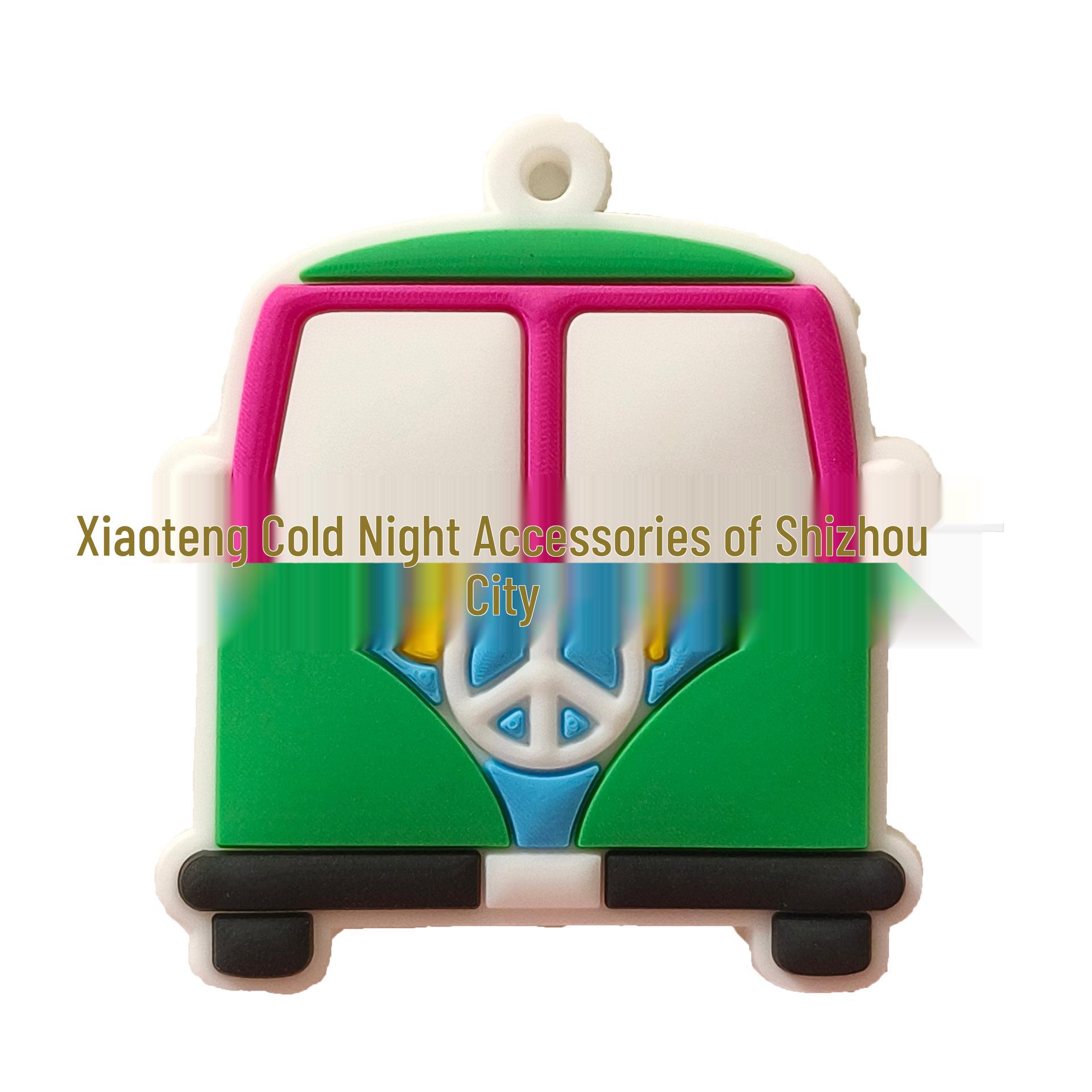 Romantic Cross-Border Heart Keychain Pendant, PVC Material
