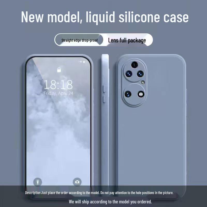 Dingqiao P50 Liquid Silicone Phone Case: Full Coverage, Drop Protection, Skin-Friendly, Solid Color