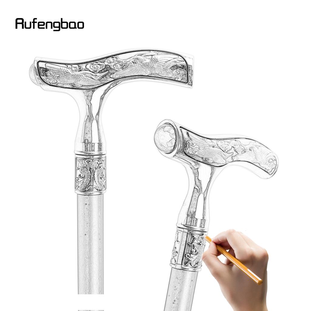 Crane Walking Cane Blue Gemstone Fashion Decorative Walking Stick Gentleman Elegant Cosplay Cane Knob Crosier 93cm