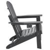 Adirondack Chair Plastic Set of 2 All-Weather Folding Fire Pit Gray