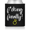 Engagement Can Cooler Sleeve for Couples Newly Wed Gifts for Her Him Funny Wedding Can Cover for Bride Congratulations Engagement Can Sleeve for