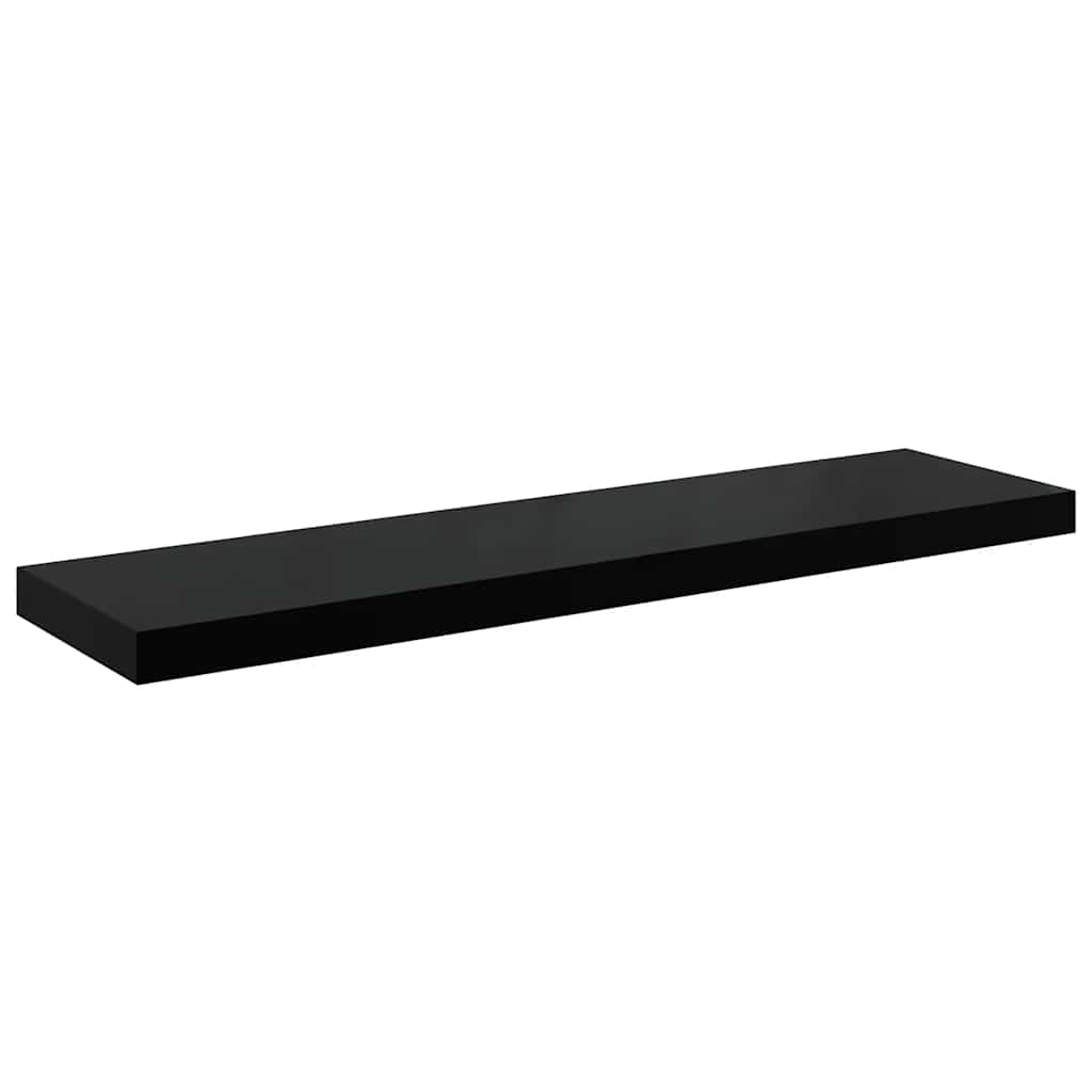 Floating Shelves Set 4 pcs. High Gloss Black 90 x 23.5 x 3.8 cm MDF