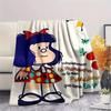 1PC Mafalda Print Flannel Blanket, High quality Comfortable for All Seasons, Home Decor, Warmth and Comfort, Perfect for Christmas Gifts 79