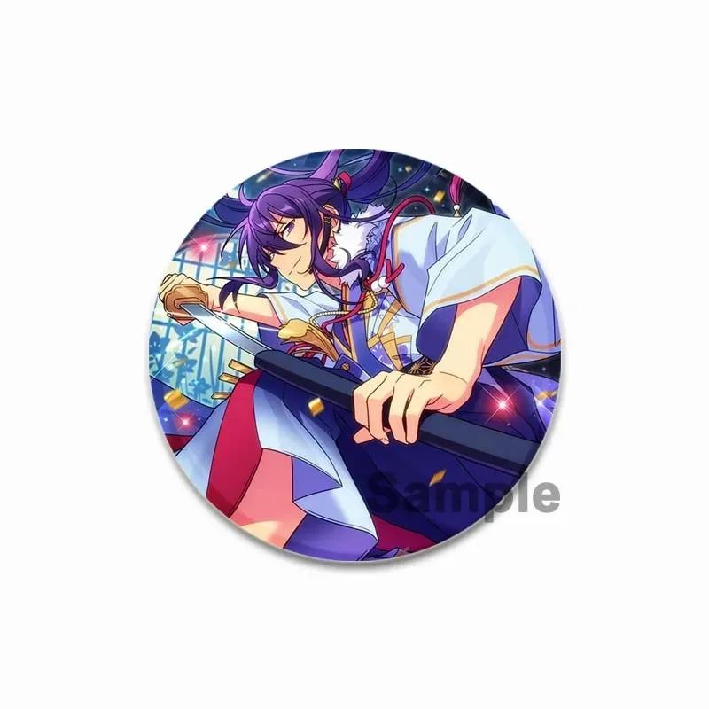 32/44/58MM Tinplate Brooch Ensemble Stars SOUMA KANZAKI Round Pins Cute Cartoon Badge for Backpacks Clothes Accesoory Jewelry
