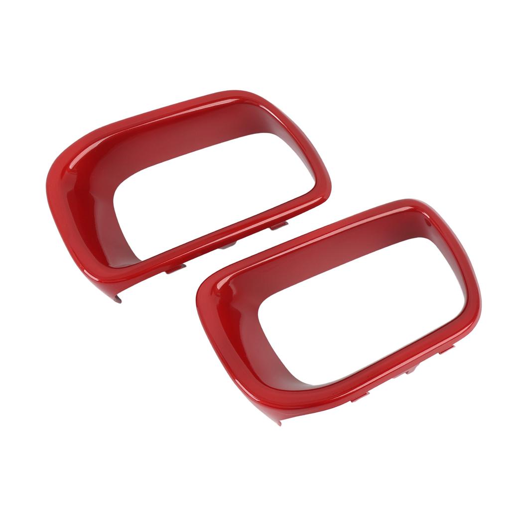 2Pcs Front Bumper Grille Guard 51117337810 Red Car Bumper Cover Front Air Duct Frame for F55 F56 F57 2014 to 2021