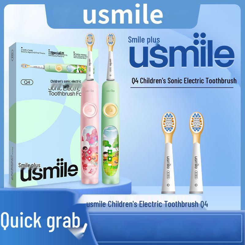 Usmile Smile Plus Kids Electric Toothbrush with Soft Bristles & Gum Protection, for Ages 3-12