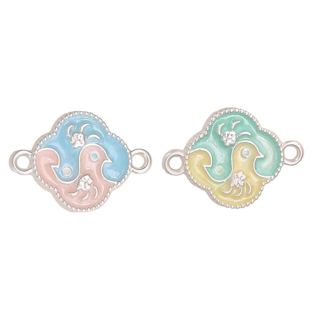 1pc/bag Alloy Matte Dripping Oil Pendant DIY Bracelet Necklace Earrings Jewelry Accessories