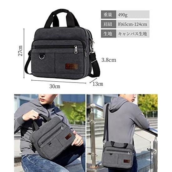Lov Sawar Shoulder Bag Mens Crossbody Small Size A4 Pocket Multiple Pockets 2-way Carry Handheld Large Capacity Lightweight Everyday Use