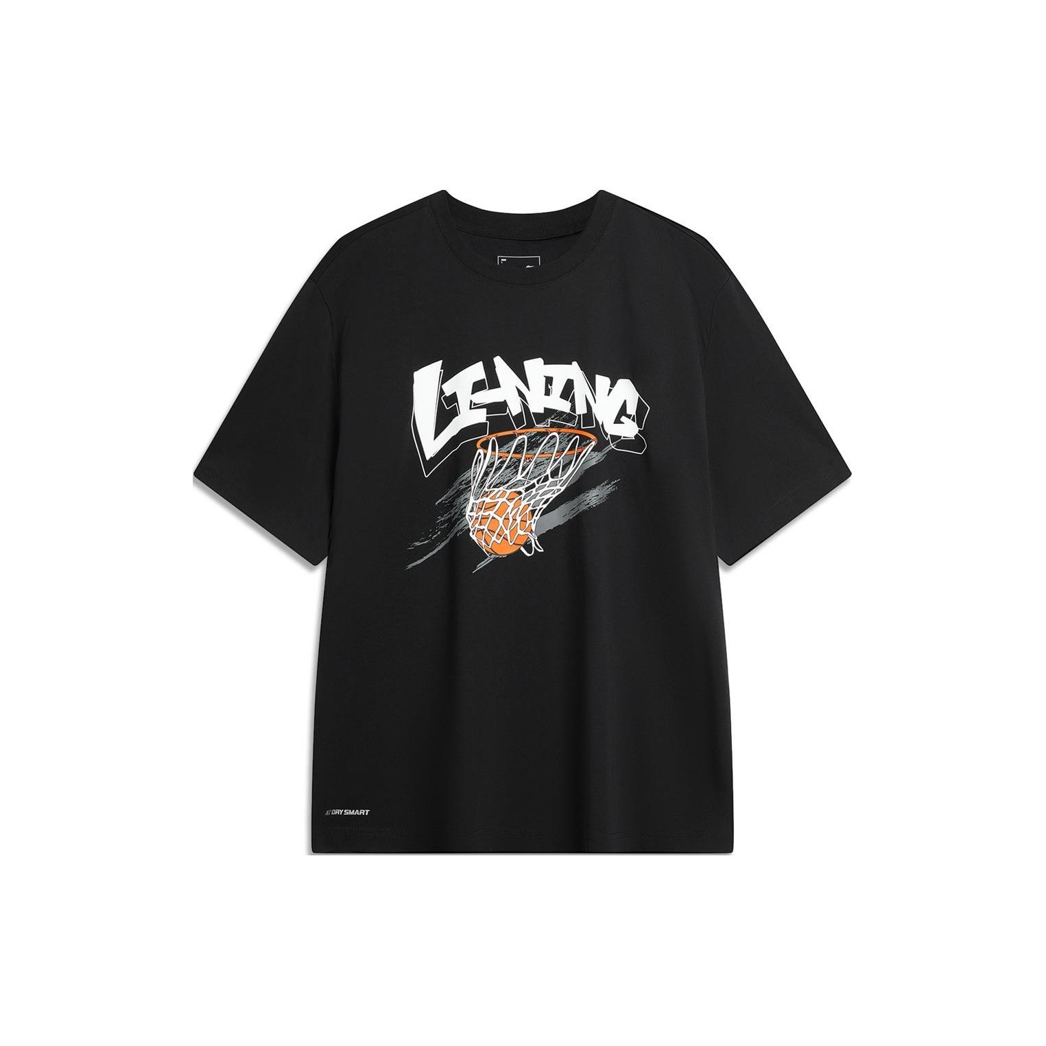 Li-Ning Hoops Graphic T-shirt Black Men s AHSU671-1 M