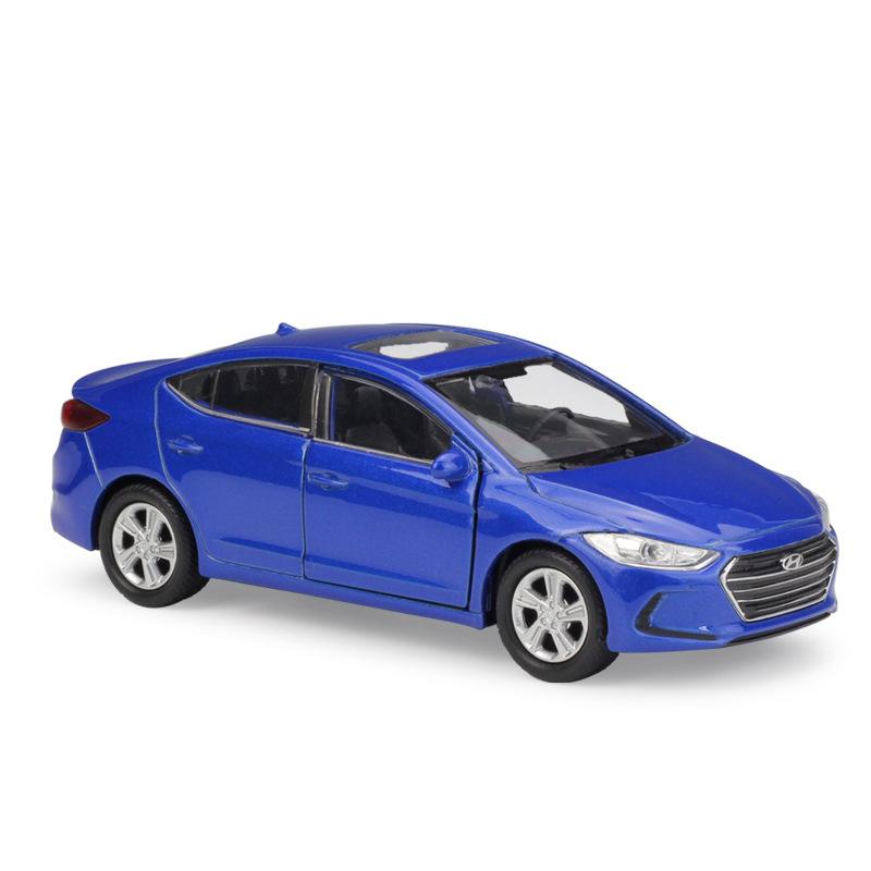 1/36 Hyundai Elantra Speelgoedauto Model Welly Diecast Metaallegering Voertuig Miniatuur Pull Back Collectie Cadeau voor Kinderen Jongens Kind