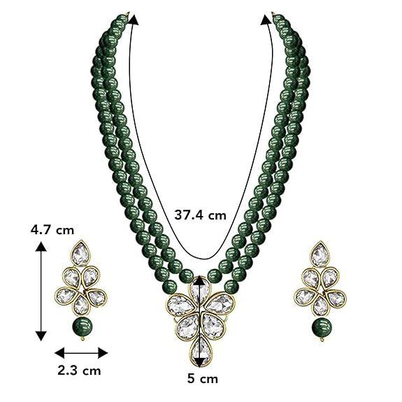 Crystal Faux Pearl Kundan Jewellery Gift Set for Women Girls