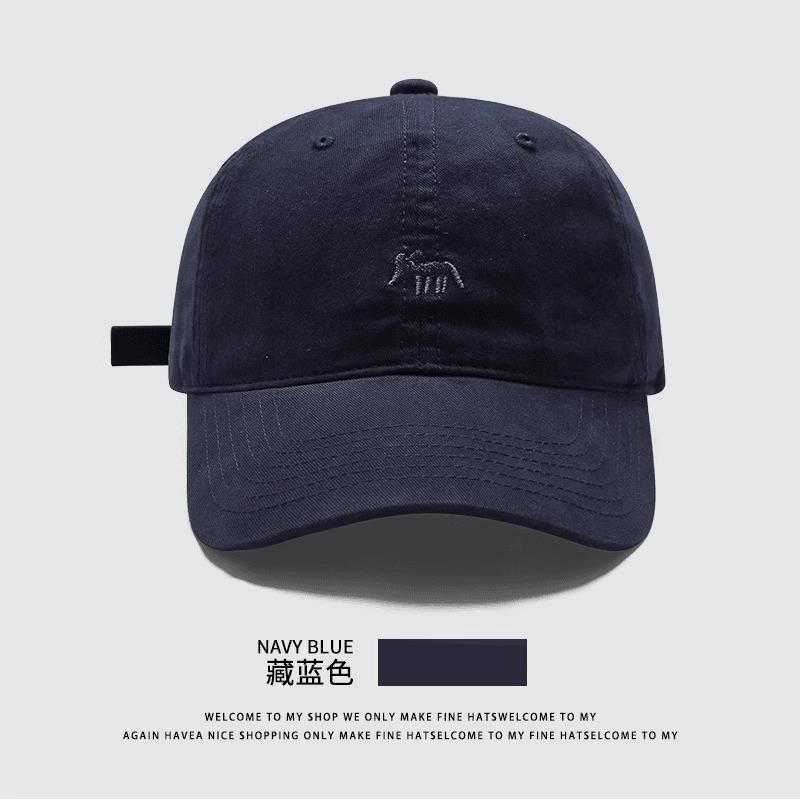 2025 New Embroidered Little Fox Baseball Cap Sports Men and Women Deepen Wide Brim Show Face Small Cap Shade Breathable