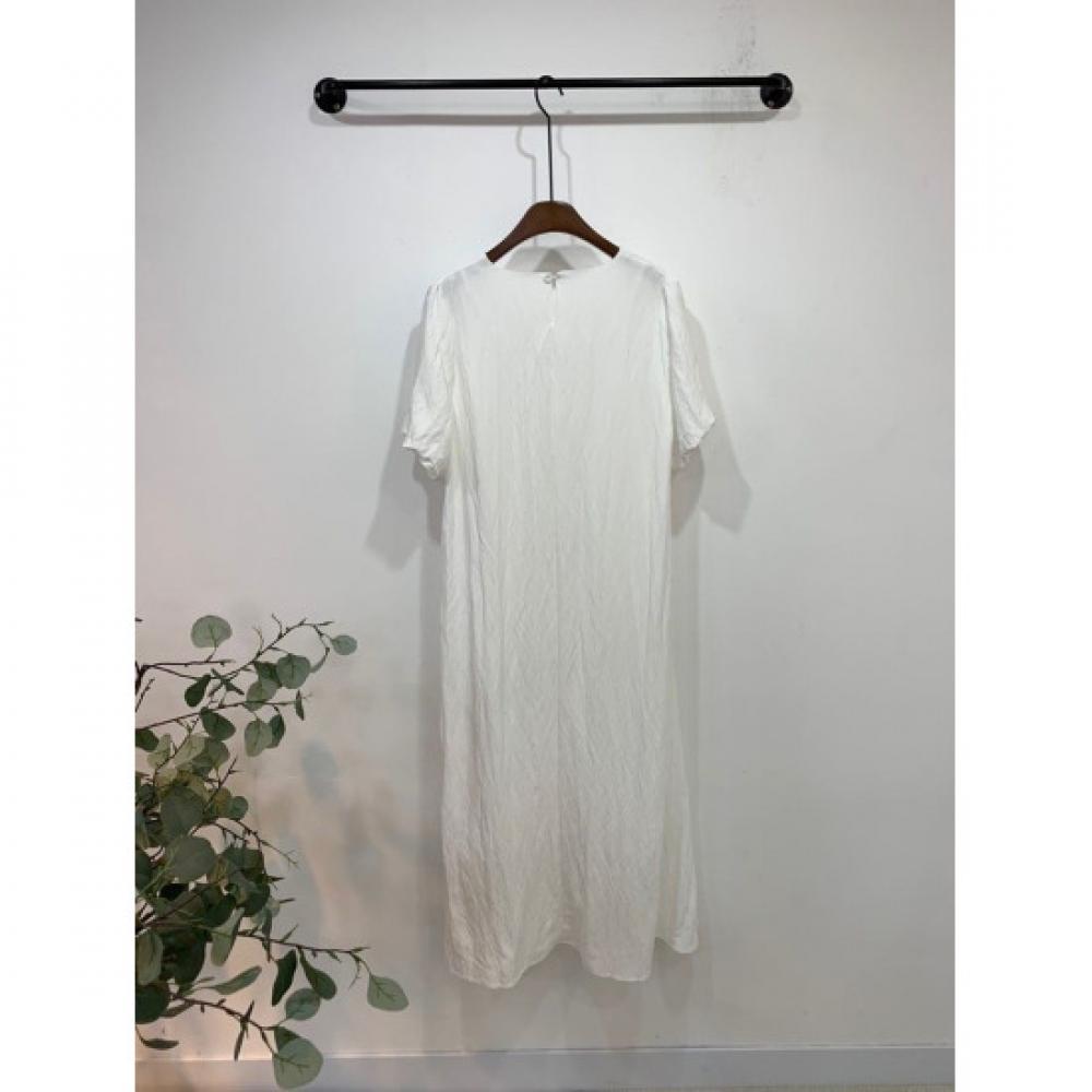 C S In The Room  Free  Ado Strap V neCk Balloon Puff Short SleeVe Flare Long One