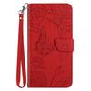 For Xiaomi Redmi Note 14 5G Case Leather Phone Cover with Strap, Butterfly Flower Imprint