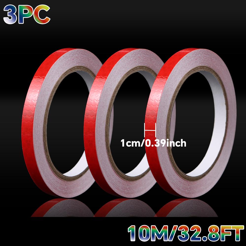 Bande Réfléchissante, Bande de Sécurité Lumineuse dans le Noir Imperméable Durable Couleur Durable Bandes Néon Extérieur DOT Autocollants Auto