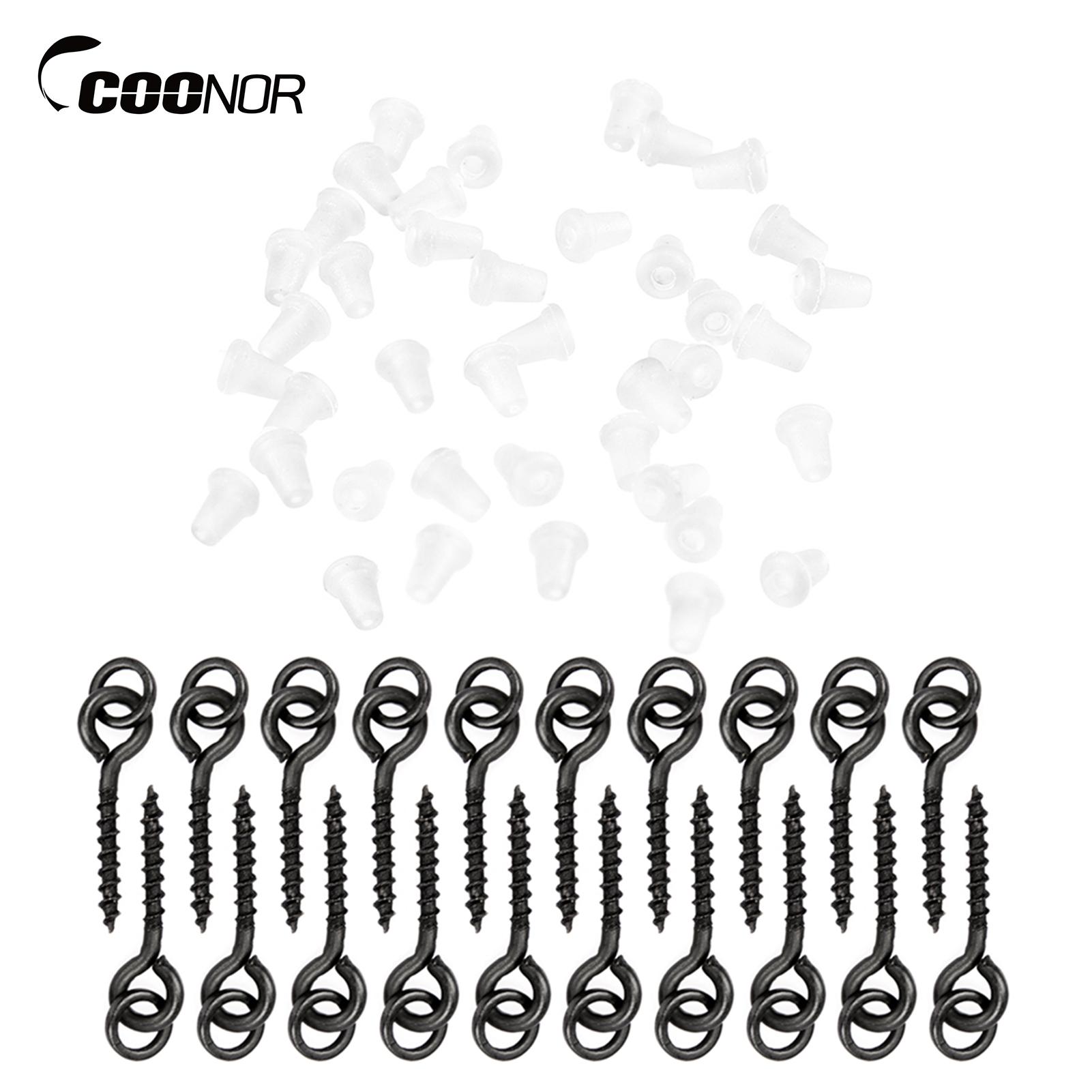 

20 шт., винты для наживки для бойлов с резьбой, 40 шт., рыболовный крючок, стопорный крючок, стопор для бойлов, блок рыболовных крючков белый