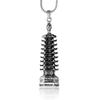 Jewelry Titanium Steel Pagoda Pendant Punk Retro Trendy Men Hexagonal Pagoda Titanium Steel Pendant