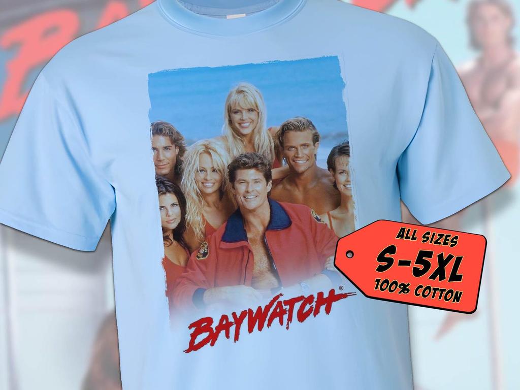 Baywatch V3 T-Shirt Vintage SKY BLUE T-Shirt Dtg Digital Print Sizes S M L XL 2XL 3XL 4XL 5XL