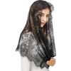 Black Lace Veil Spanish Style Lace Traditional Vintage Inspired Infinity Shape Mantilla Veil Latin Mass Head Covering