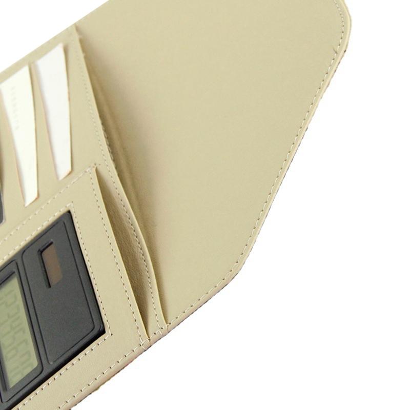 A4 File Folder With Calculator Binder Organizer Manager Office Document Pad Pu Leather Folder Briefcase Premium