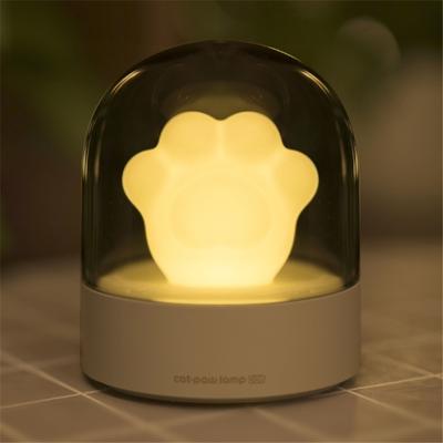 Karikatür Kedi Pençesi atmosfer ışığı LED Masa Lambası USB Şarj Gece Lambası Müzik Kutusu Ile çocuk Odası Dekorasyonu Için Noel Hediyesi