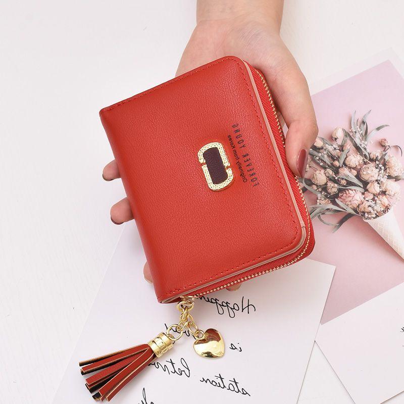 Женский милый складной кошелек в корейском стиле: 2025 Новый Короткий Студенческий Кошелек для Монет и Карт.