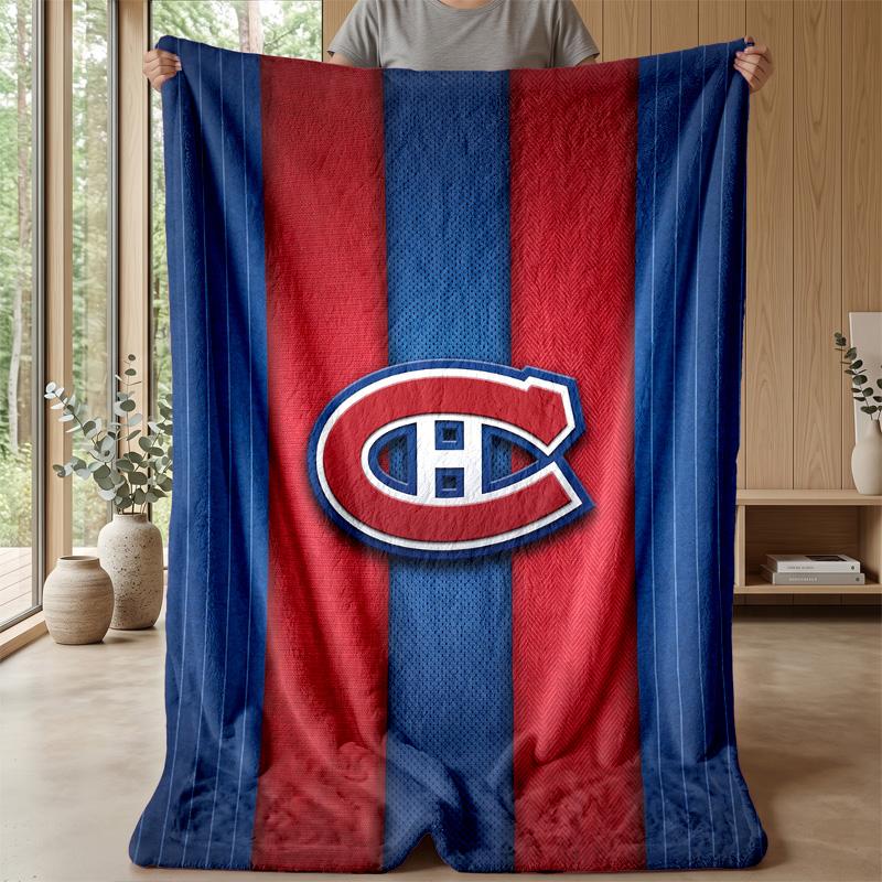 Montreal Canadiens Flanell Fleece Decke Gemütlich Warm Überwurfdecke für Sofa Bett Reise Ganzjahresgebrauch