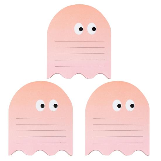 Ghost Shape Sticky Notepad Halloween Themed Memo Pads Adhesive Daily Planner