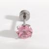 Stainless Steel Crystal Stud Earrings for Women Exquisite Colorful Zircon Ear Studs Minimalist Casual Versatile Jewelry Gift New