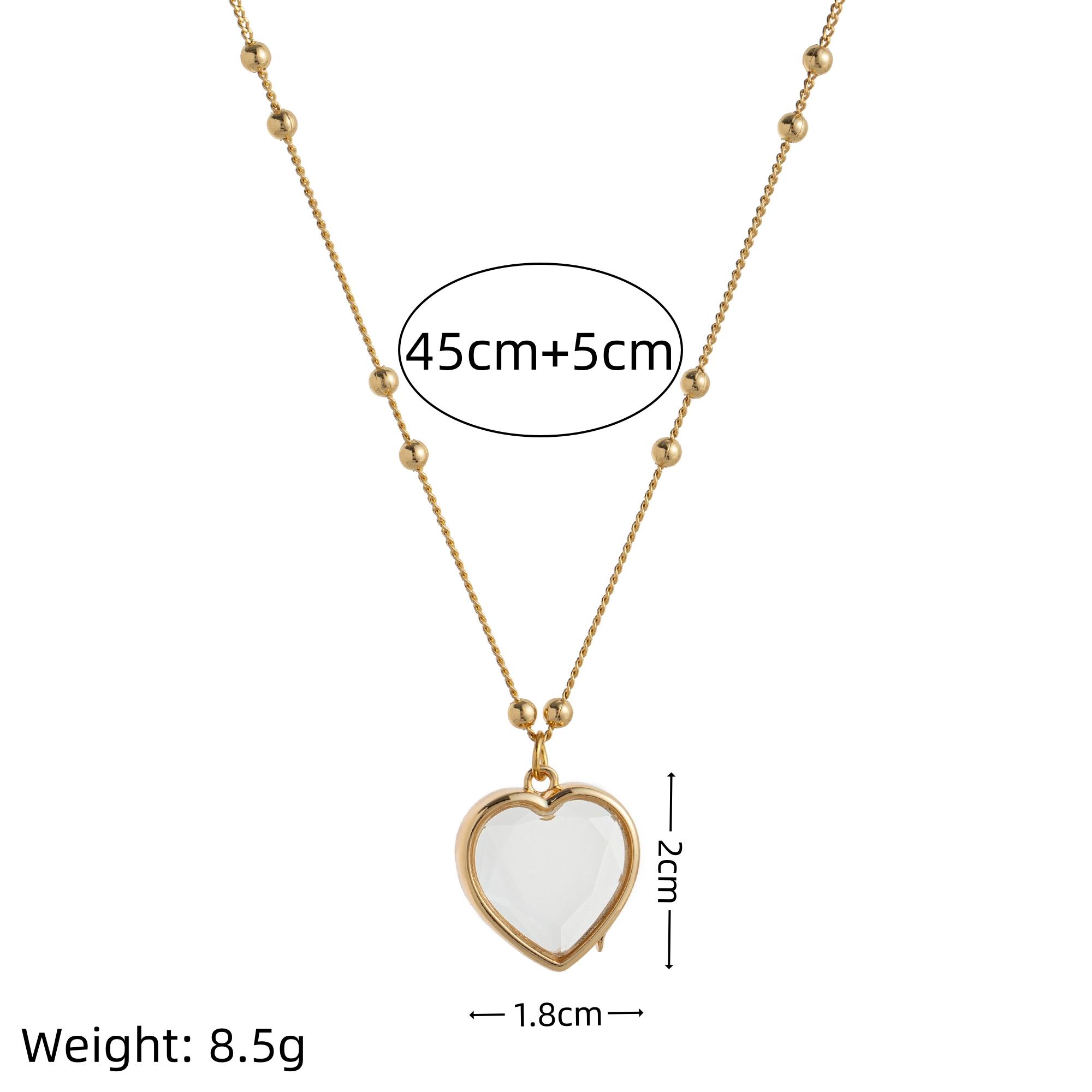 Love Glass Box DIY Necklace December Birthday Stone Light Luxury Versatile Fashion Pendant