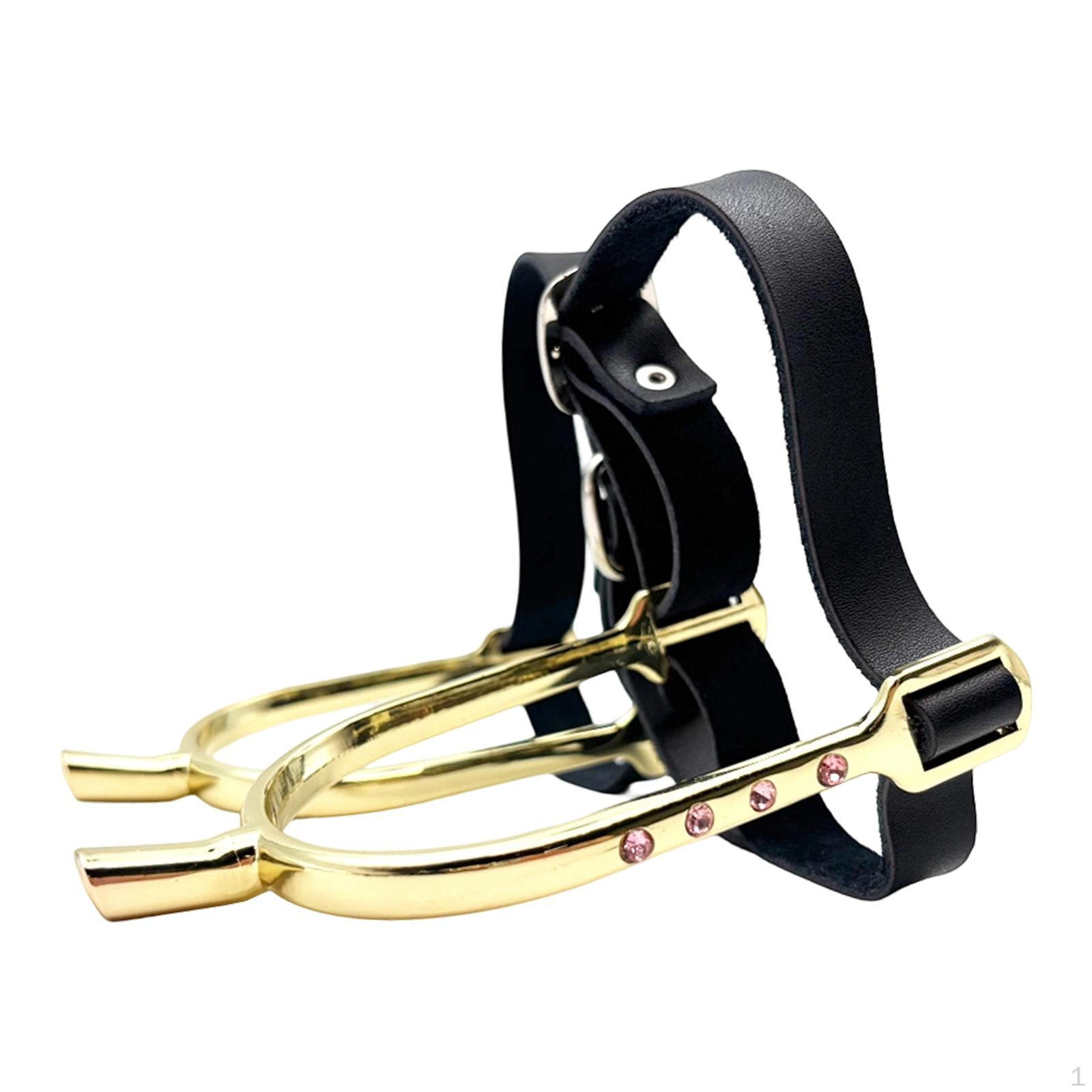 

1 with Straps Equestrian Accessories PU Leather Belt Rhinestone Decoration Competition Training золотой