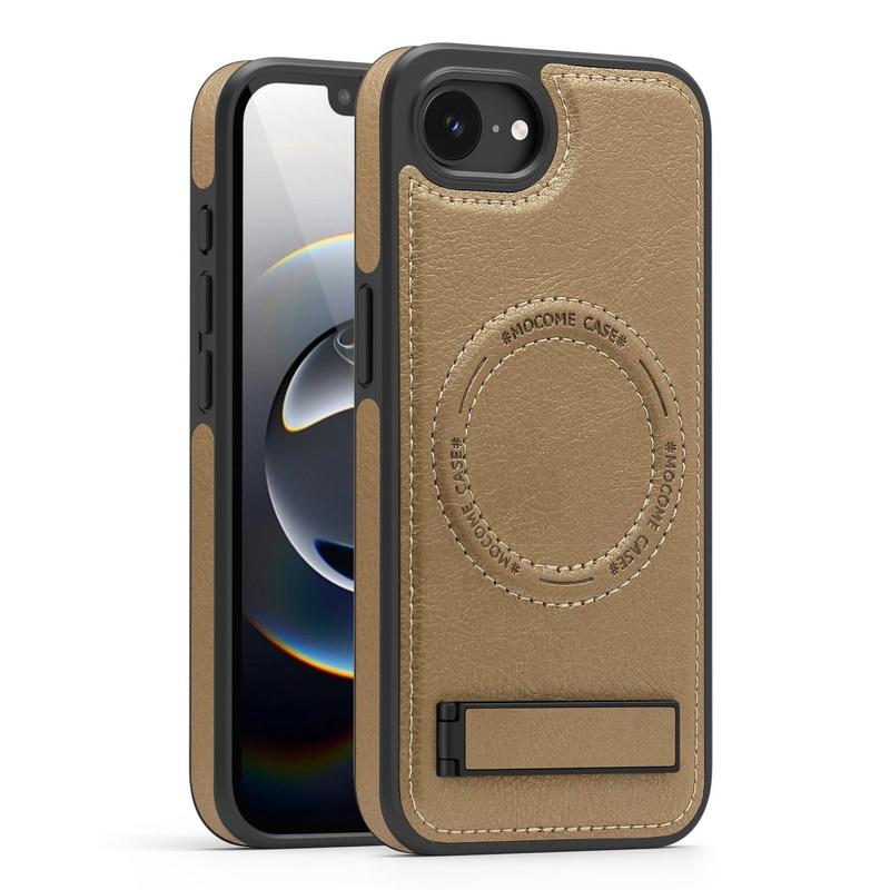 

Кожаный складной чехол-кронштейн для бизнеса iPhone 16 15 Pro Max 14 Pro 13 12 11 для Magsafe Magnetic Shockproof Phone Cover iPhone 11 золотой